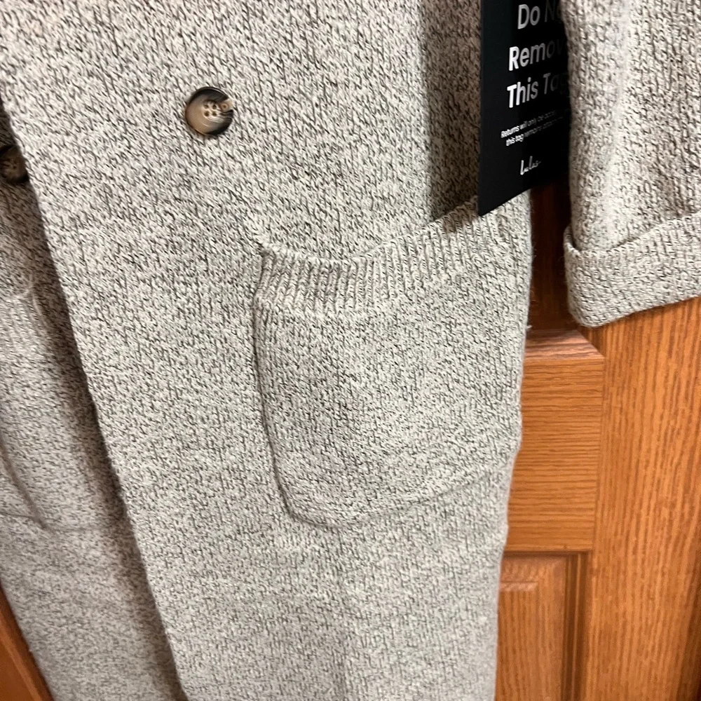 Lulus Cuddle Club Beige Marled Long Sleeve Coatigan - Picture 3 of 14